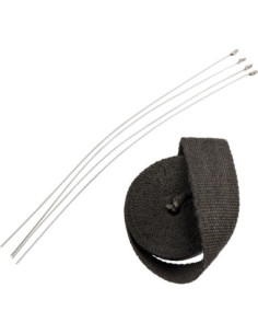 EXHAUST HEAT WRAP 2" X 25' BLACK W/ TIE