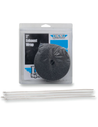 EXHAUST HEAT WRAP 2" X 25' BLACK W/ TIE