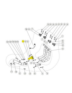 COLLECTOR HEADER STAINLESS STEEL LEFT